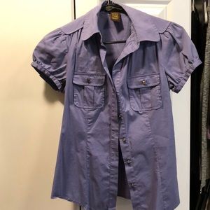 Purple short sleeve blouse
